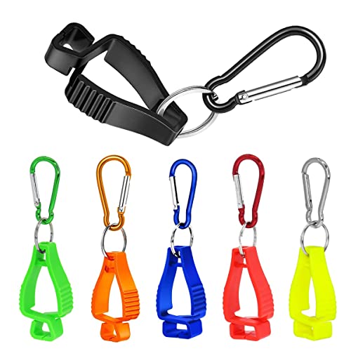 Dojimayisc 6 StüCk Handschuhclips für Arbeitshandschuhhalter HandschuhgüRtelclip mit Metallkarabinern für Bauarbeiterschutzarbeit von Dojimayisc