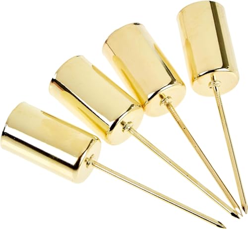 Stabkerzenhalter 4 Stück Gold, Silber oder schwarz Gesteck Adventskranz Dekoration Weihnachten, Stabkerzenhalter:Gold Ø2.3 cm von Dokado