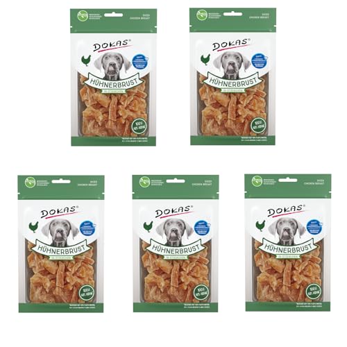DOKAS Hühnerbrust in Stückchen | 5er Pack | 5 x 70 g | Ergänzungsfuttermittel für Hunde | Kann ideal als Belohnung oder Snack genutzt Werden | Mundgerechte Häppchen DOKAS Hühnerbrust in Stückchen | 5er Pack | 5 x 70 g | Ergänzungsfuttermittel für Hunde | Kann ideal als Belohnung oder Snack genutzt Werden | Mundgerechte Häppchen von Dokas
