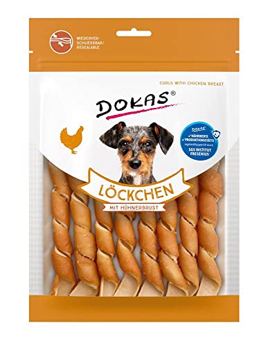 DOKAS - Löckchen mit Hühnerbrust 6er Pack (6 x 120g) von Dokas