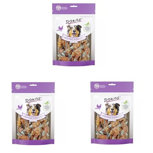 Dokas - 3X Kausnack Hühnerbrust - mit Fisch 220g (31,74 € /kg) von Dokas