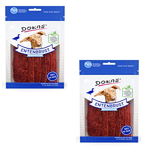 Dokas Dog Entenbrust getrocknet für Hunde - Doppelpack - 2 x 70g von Dokas