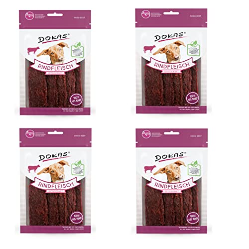 Dokas Dog RINDFLEISCH getrocknet für Hunde - Bundle - 4 x 70 g von Dokas