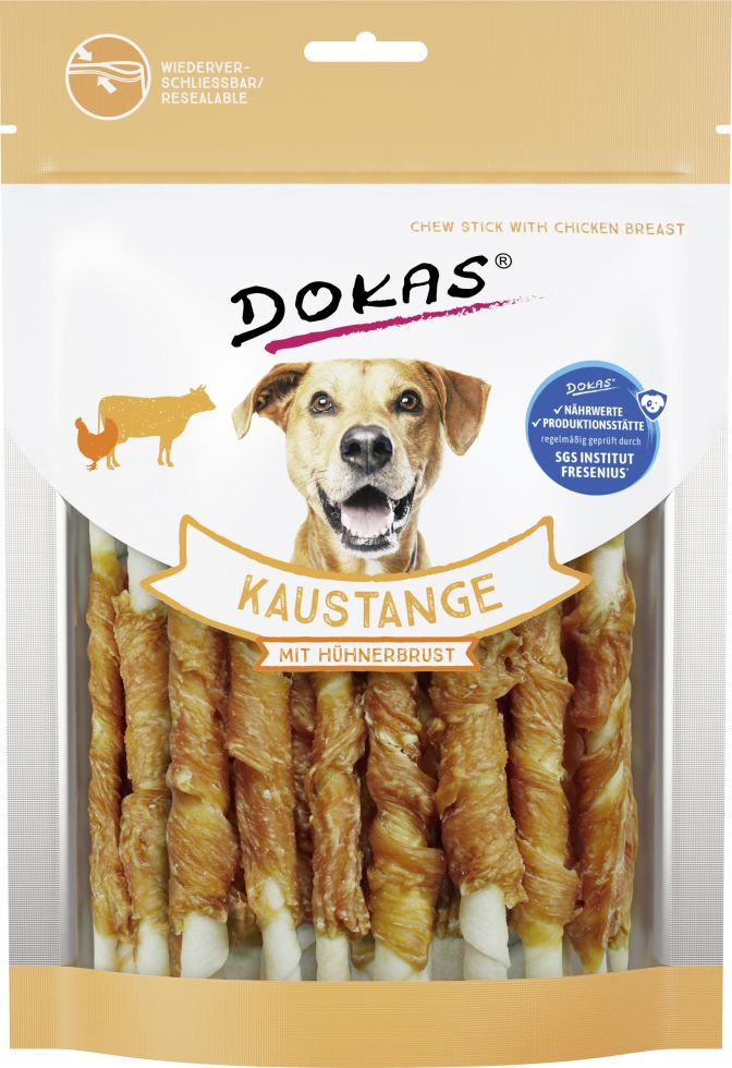 Dokas Hundesnack Kaustange mit Hühnerbrust 200 g Dokas Hundesnack Kaustange mit Hühnerbrust 200 g von Dokas