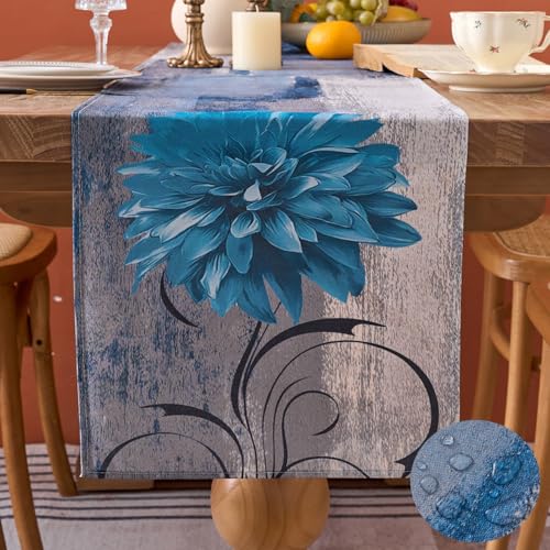 Tischläufer Outdoor Wetterfest Tischläufer Abwaschbar Polyester Tischläufer Blau Grau Blume Tischläufer Abstrakt Rustikales Ölgemälde Tischdeko für Urlaub Kaffee Küche Partys Bauernhaus 40 x 140 cm Tischläufer Outdoor Wetterfest Tischläufer Abwaschbar Polyester Tischläufer Blau Grau Blume Tischläufer Abstrakt Rustikales Ölgemälde Tischdeko für Urlaub Kaffee Küche Partys Bauernhaus 40 x 140 cm von Dokeleen