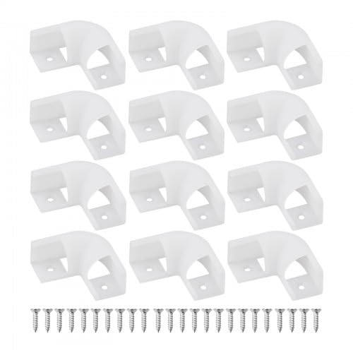 Dokeno 12 Stück 90 Grad LED Profil Eckverbinder, V Form LED Streifen Eckverbindung, Led Schiene Eckenverbinder Set mit Schrauben, Led Kanal Zubehör für V Form LED Strip Aluminium Profile 16x16mm von Dokeno