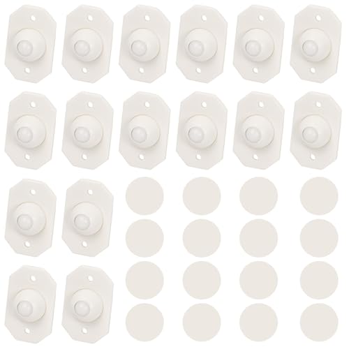 Dokeno 16 Stk Kugelrollen für kleine Küchengeräte Mini Möbelrollen Lenkrollen selbstklebende 360° drehbare Rollen Kugelrollen Möbelrollen, Zubehör für Heißluftfritteuse Kaffeemaschine Aufbewahrungsbox von Dokeno