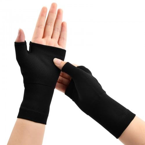Dokeno 2 Stück Kompressive Handgelenkstütze, Elastische Bandage Daumen Stützen, Kompressionshandschuhe Frauen Männer, Handgelenkbandage Kompressive, für Links und Rechtshänder Arthritis,Sportschutz,M von Dokeno