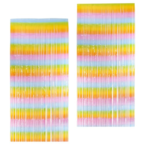 Dokeno 2 Stück Lametta Vorhang, 3,28 x 6,56 Fuß Metallisch Folie Fransen Vorhang Bunt Party Lametta Hintergrund Regenbogen, Kinder Party Deko für Weihnachten Geburtstag Abschlussball Urlaub Deko Dokeno 2 Stück Lametta Vorhang, 3,28 x 6,56 Fuß Metallisch Folie Fransen Vorhang Bunt Party Lametta Hintergrund Regenbogen, Kinder Party Deko für Weihnachten Geburtstag Abschlussball Urlaub Deko von Dokeno