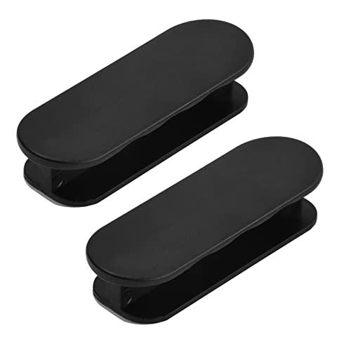 Dokeno 2 Stück Selbstklebende Türgriffe Schrankgriffe Türknauf Balkontürgriff Schubladengriffe Kunststoff Möbelgriff Selbstklebende Möbelgriffe für Fenster Glastüren Schubladen (Schwarz) von Dokeno