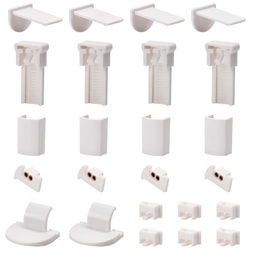 Dokeno 24 Stück Plissee Ersatzteile Set, Plissee Selbstklebend Halterung Jalousien Fenster Ohne Bohren Plissee Halterung Klemmträger Plissee für Jalousien Fenster Plissee Dokeno 24 Stück Plissee Ersatzteile Set, Plissee Selbstklebend Halterung Jalousien Fenster Ohne Bohren Plissee Halterung Klemmträger Plissee für Jalousien Fenster Plissee von Dokeno