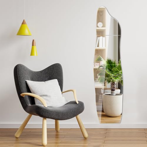 Dokeno 4PCS Ganzkörperspiegel Selbstklebend,30x30cm HD DIY Wandspiegel Flexibler Klebespiegel Acrylic Spiegelfolie,Spiegel Wand Lang Spiegelfliesen Selbstklebend Klebespiegel mit Klebe Mat (4, Wolke) von Dokeno
