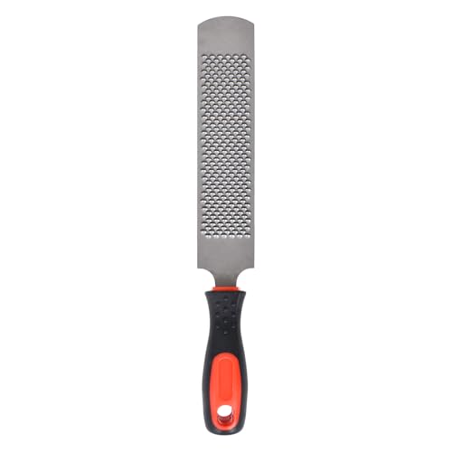 Dokeno Hufraspel mit Gummigriff, Professionelle Huftrimm Werkzeug, Größe 320x44x5mm, Raspelhieb und Feilenhieb, Fein + Grob Doppelseitige Hufraspel für Pferd Ziege Kuh Esel Tier Hufe von Dokeno