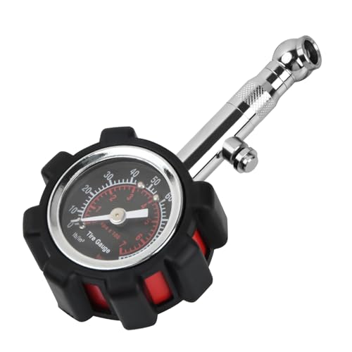 Dokeno Reifendruckprüfer Geeicht, Analog Auto Luftdruckprüfer 0-100 PSI Mechanische Reifendruckmesser mit 1.5" Zifferblatt Präzision Reifendruck Messgerät für Motorräder, Auto, SUV, Transporter von Dokeno