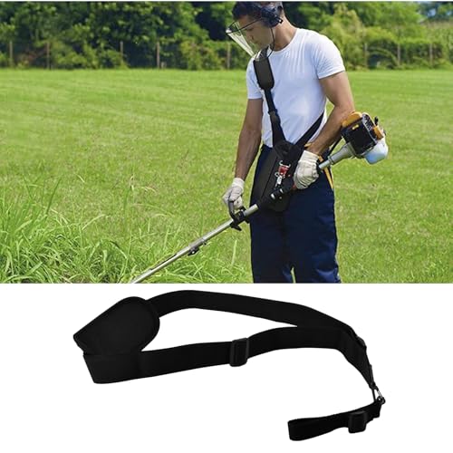 Dokeno Schultergurt Tragegurt für Motorsense, Schwarz Weed Eater Strap Trimmer Strap Shoulder Tragegurte Schultergurt aus Nylon für Weed Eater Clearance Laubbläser Mehrkopfsystem von Dokeno