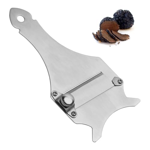 Dokeno Trüffelhobel, Profi Käsehobel Trüffelhobel aus Edelstahl Einstellbare Gourmethobel Set Edelstahl Käsemesser Einstellbare Klinge Schokoladenrasierer für Zuhause, Küche, Restaurant von Dokeno