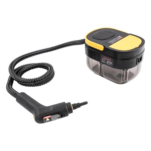 1500W Handdampfreiniger, Tragbarer Dampfreiniger Handgerät, Druckdampfreiniger mit verschiedenen Düsen, 1600ml Wassertank, 3,0 bar Dampfdruck, für Fenster, Küche, Auto (Schwarz+Gelb) von Dokiiovo