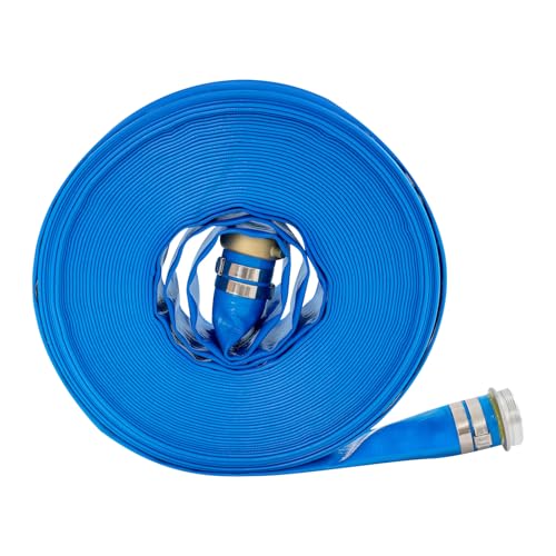 2 Zoll 100ft Flachschlauch, Industrieschlauch, Bauschlauch, industrieller landwirtschaftlicher Wasserpumpenabflussschlauch, PVC Flachschlauch, 90 PSI, -5°C bis 65°C von Dokiiovo