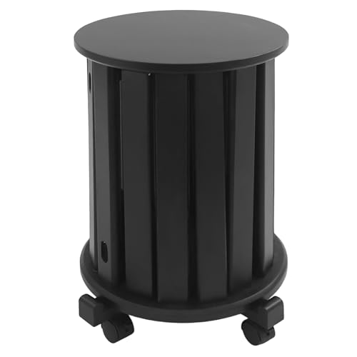 Dokiiovo 4-in-1 Stapelbarer Hocker, Holz Esszimmerhocker, Multifunktionale Holzstapelstuhl 36x54cm, Doppelnutzungs-stapelbarer Hocker, Stapelhocker für Esszimmer, Wohnzimmer, Büro usw (Schwarz) von Dokiiovo
