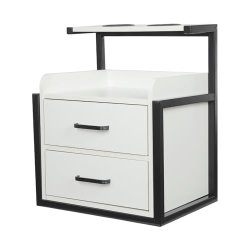 Dokiiovo Hängender Salon-Wandschrank, Wandmontierter Salon-Speicherschrank, Aufbewahrungstisch mit 2 Schubladen und Haartrocknerständer, für Spas, Friseurläden, Salons, 40x30x48 cm (Schwarz+Weiß) Dokiiovo Hängender Salon-Wandschrank, Wandmontierter Salon-Speicherschrank, Aufbewahrungstisch mit 2 Schubladen und Haartrocknerständer, für Spas, Friseurläden, Salons, 40x30x48 cm (Schwarz+Weiß) von Dokiiovo
