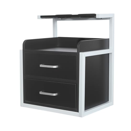 Dokiiovo Hängender Salon-Wandschrank, Wandmontierter Salon-Speicherschrank, Aufbewahrungstisch mit 2 Schubladen und Haartrocknerständer, für Spas, Friseurläden, Salons, 40x30x48 cm (Silber+Schwarz) Dokiiovo Hängender Salon-Wandschrank, Wandmontierter Salon-Speicherschrank, Aufbewahrungstisch mit 2 Schubladen und Haartrocknerständer, für Spas, Friseurläden, Salons, 40x30x48 cm (Silber+Schwarz) von Dokiiovo