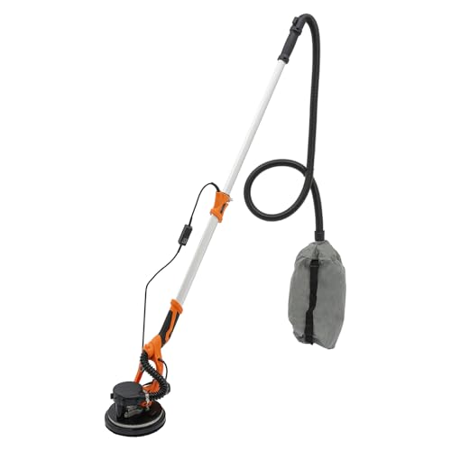 Elektrischer Trockenbauschleifer, 750W Decken- und Wandschleifer, Trockenbauschleifer mit LED-Licht, 6 Geschwindigkeiten, 800-1800RPM, 215mm Schleifsch (Orange) von Dokiiovo