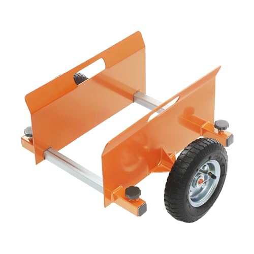 Plattenwagen Max. 300 kg Tragfähigkeit Plattentransportwagen, Plattenklemmwagen mit 20 cm Gummireifen, Transportwagen für Baustellen, Lagerhäuser und Werkstätten (Orange) von Dokiiovo
