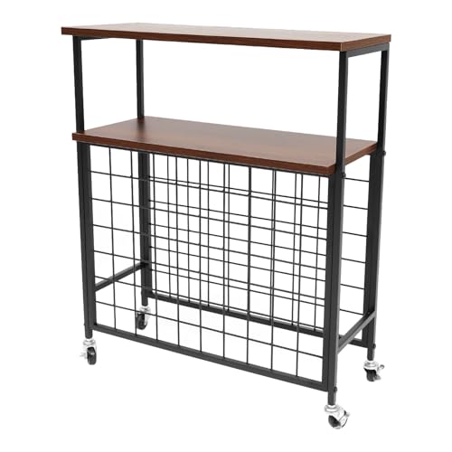 Vinyl-Rollenhalter Bastelwagen, Rollbarer Bastel-Aufbewahrungswagen mit 70 Vinylrollen Halterungen, Bastelorganizer und Aufbewahrungsständer für Ateliers, Malstudios, 72x59x25cm (Schwarz) von Dokiiovo