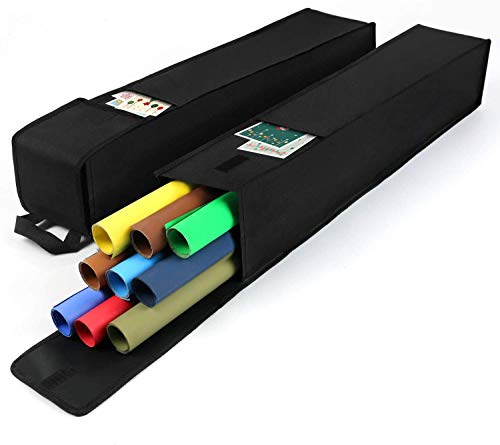 Dokon 2x Aufbewahrungstasche für Geschenkpapier, Wasserdicht, Schwerlast Reißfest 600D Oxford Gewebe Weihnachtspapier Geschenkpapier Aufbewahrung Organizer Tasche (74x13cm) - Schwarz von Dokon