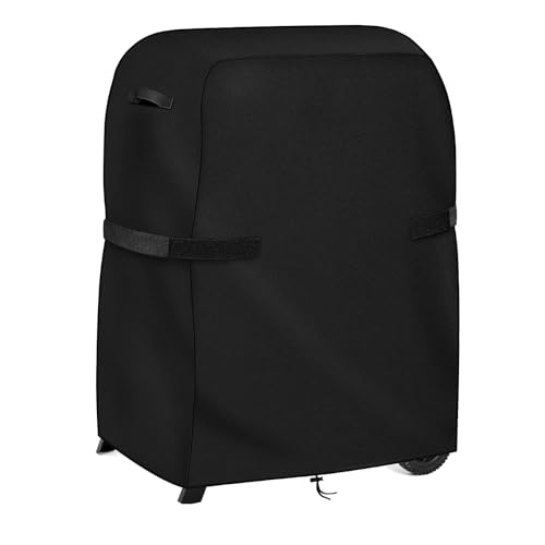 Dokon Grill Abdeckhaube Wetterfest Grillabdeckung mit Verstellbare Gurte, Robustes 420D Oxford-Gewebe Winddicht Anti-UV Grill Abdeckung, Gasgrill Schutzhülle für Weber, Enders 105x49x102cm - Schwarz von Dokon