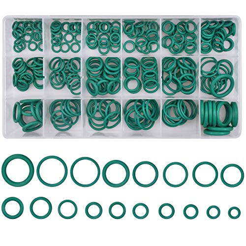 Dokpav Dichtungsringe Set, 270 Stücke 18 Größen O-Ring Sortiment Kit, Gummi Dichtungen Ringe, Gummiringe für Isolierdichtung Unterlegscheibe Dichtungen Klimaanlage Auto Fahrzeug Reparatur von Dokpav