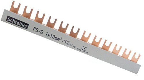 1Phasenschiene 12-polig 10mmq Sammelschie Drehstromschiene Gabel von Doktorvolt