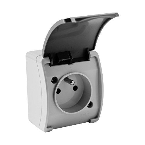 Aufputzsteckdosen IP44 Steckdose französisch System+ Klappdeckel grau 161-08 DV 8202 Aufputzsteckdosen IP44 Steckdose französisch System+ Klappdeckel grau 161-08 DV 8202 von Doktorvolt