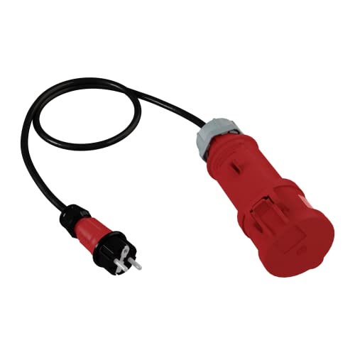 Doktorvolt CEE Kabel Adapter Starkstrom Verlängerungskabel 1 m Adapterleitung Mit Klappdeckel Kupplung 230V Stecker 32 A Für Starkstromsteckdose IP44 Unischuko Schwarz Rot Doktorvolt CEE Kabel Adapter Starkstrom Verlängerungskabel 1 m Adapterleitung Mit Klappdeckel Kupplung 230V Stecker 32 A Für Starkstromsteckdose IP44 Unischuko Schwarz Rot von Doktorvolt