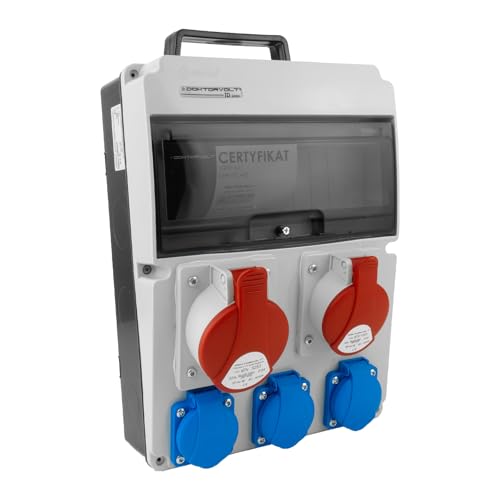 Doktorvolt Stromverteiler Baustromverteiler mit Griff - 32A 16A CEE 3x230V - CEE-Steckdosen Doktorvolt Stromverteiler Baustromverteiler mit Griff - 32A 16A CEE 3x230V - CEE-Steckdosen von Doktorvolt