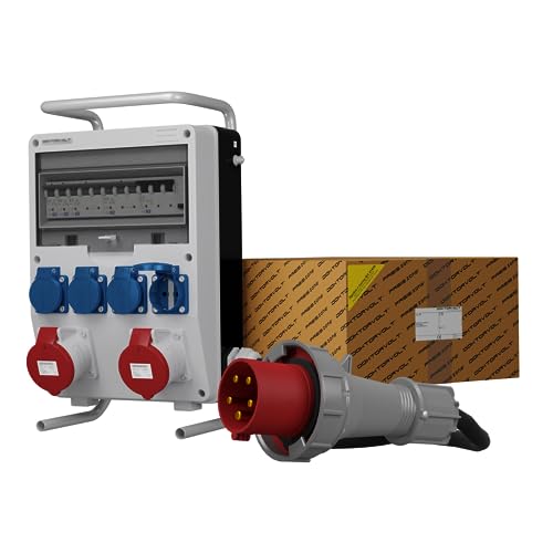 Doktorvolt Stromverteiler mit Kabel 5x10mm2 CEE Stecker 32A Profi-Baustromverteiler Schuko Mennekes-Steckdosen CEE-Steckdosen IP44 TD-S/FI 2x32A 4x230 Doktorvolt Stromverteiler mit Kabel 5x10mm2 CEE Stecker 32A Profi-Baustromverteiler Schuko Mennekes-Steckdosen CEE-Steckdosen IP44 TD-S/FI 2x32A 4x230 von Doktorvolt