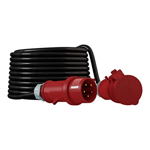 Doktorvolt Verlängerungskabel 25 m Kabel CEE Stromkabel Verlängerung 400V 32A IP44 Kabelverlängerungen 5 x 4 mm2 Außen Außenbereich Gummikabel Starkstromkabel Kraftstromkabel Baustellen Ölbeständig von Doktorvolt