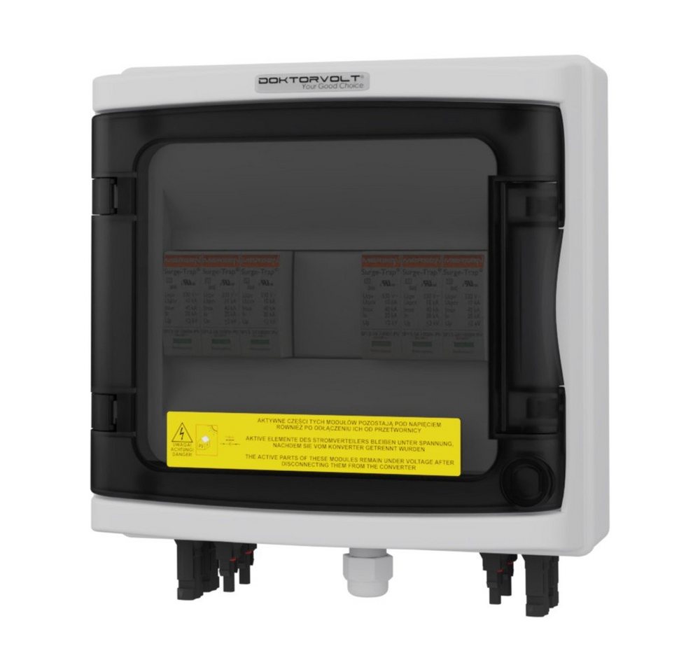 Doktorvolt Verteilerbox Anschlusskasten 2-String IP65 DC Photovoltaik 2x 1000V T2 DC 3P 4mm von Doktorvolt