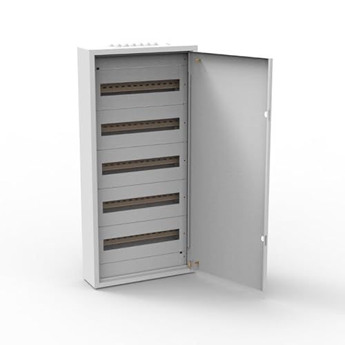 Doktorvolt Verteilerkasten Sicherungskasten Aus Metall Verteilerschrank Aufputz Stromverteiler Baustromverteiler 90 Module 5 Reihen IP30 1505 von Doktorvolt