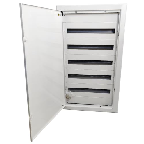 Doktorvolt Verteilerkasten Unterputz Verteiler Sicherungskasten Verteilerschrank Gehäuse aus Metall Unterputzverteiler 120 Module 5-reihig mit Tür Weiß IP30 IK07 für Installation im Haus Doktorvolt Verteilerkasten Unterputz Verteiler Sicherungskasten Verteilerschrank Gehäuse aus Metall Unterputzverteiler 120 Module 5-reihig mit Tür Weiß IP30 IK07 für Installation im Haus von Doktorvolt