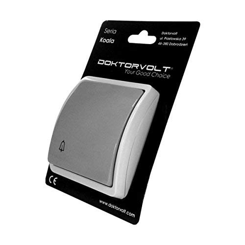 Türklingel Klingelknopf Klingeltaster Taster grau/graphit IP44 155-08 DV 8240 von Doktorvolt