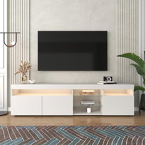 Dolamaní Moderner TV-Schrank,TV Lowboard, MDF TV-Schrank Niedrige Version, Kann im Wohnzimmer, Esszimmer, Schlafzimmer Verwendet Werden, 180×35×45cm(Weiß) von Dolamaní