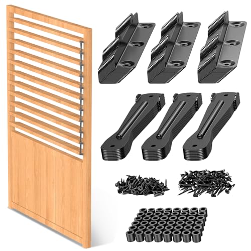 Louver Hardware Kit, Deck-Sonnenrollo-System-Halterungen, DIY Zaunläden, perfekt für Gärten, Terrassen und Außenbereiche, Innen- und Außenbereich (2) von Dolenor