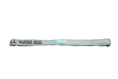 Dolezych Doppelmantel-Rundschlinge Tragfähigkeit 4000 kg, Länge: 3,00 m – Farbe grau – Belastbare Hebeschlinge nach EN 1492-2 – von Dolezych