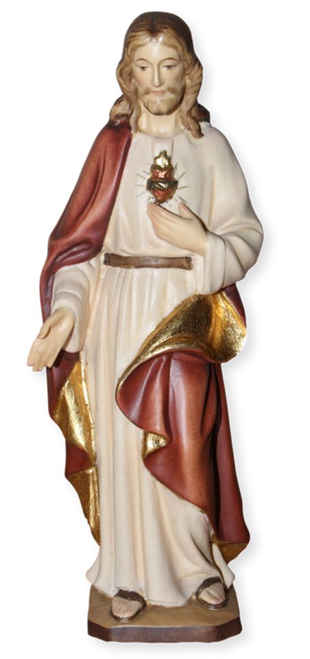 Dolfi Dekofigur Barmherziger Jesus Sacred Heart" H 20 cm Holzfigur aus Ahornholz" von Dolfi