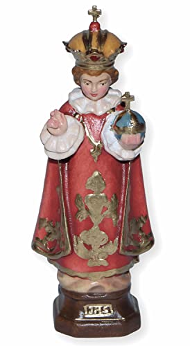 Dolfi Heiligenfigur Prager Jesuskind Jesulein H 12 cm Holz geschnitzt Holzfigur Holzstatue Statue aus Ahornholz von Dolfi