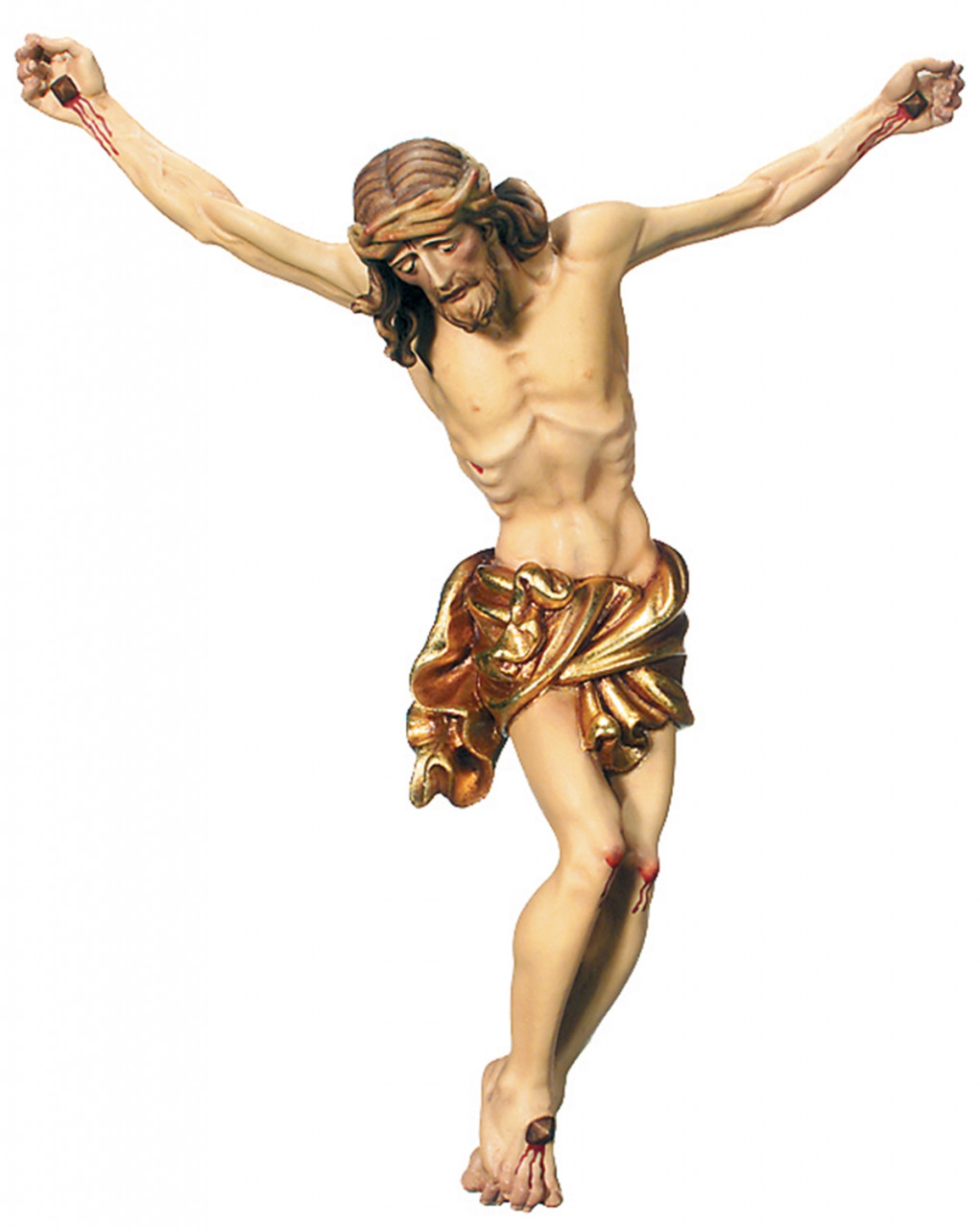 Holzfigur Jesus Christus Figur für Kruzifix/ Kreuz "Raffaello" H 12 cm Statue Ahornholz Holzstatue von Dolfi