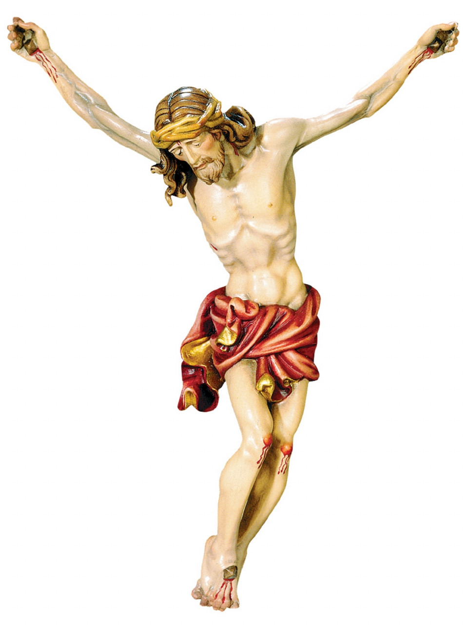 Holzfigur Jesus Christus Figur für Kruzifix/ Kreuz "Raffaello" H 12 cm Statue Ahornholz Holzstatue von Dolfi