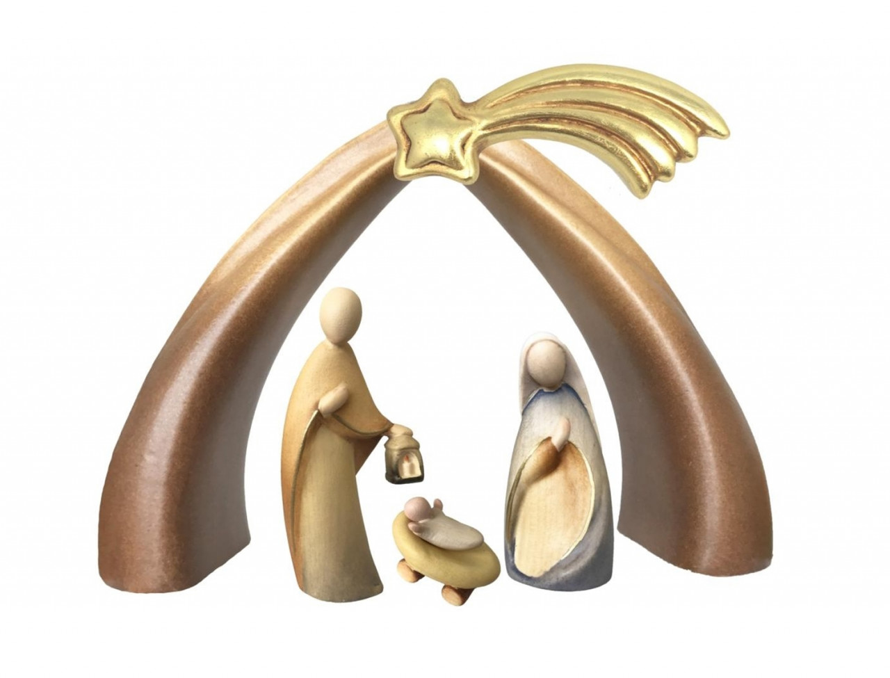 Krippe mit Krippenfiguren Stella Kollektion Heilige Familie H 8cm Heiligenfigur Holzfigur Holzstatue Krippe mit Krippenfiguren Stella Kollektion Heilige Familie H 8cm Heiligenfigur Holzfigur Holzstatue von Dolfi