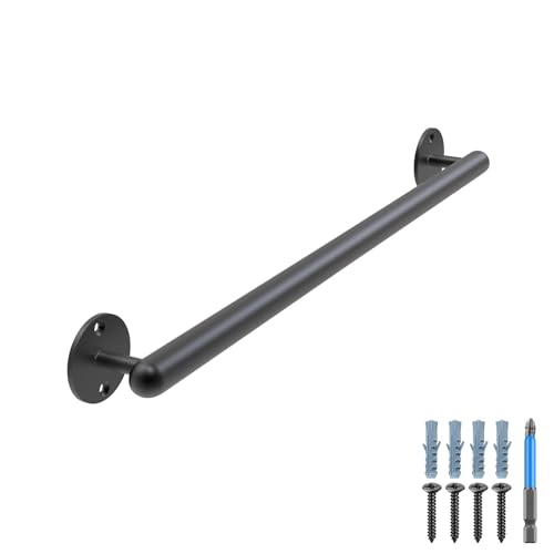 Dolibest Handlauf Metall, 61cm Treppenhandlauf Edelstahl Schwarz Wandhandlaufe Geländer Treppengeländer 3.3cm Runde Metallgriff Barrierefrei Sicherheitsgriff für Jüngere/ältere, Innen & Außen Gehweg Dolibest Handlauf Metall, 61cm Treppenhandlauf Edelstahl Schwarz Wandhandlaufe Geländer Treppengeländer 3.3cm Runde Metallgriff Barrierefrei Sicherheitsgriff für Jüngere/ältere, Innen & Außen Gehweg von Dolibest